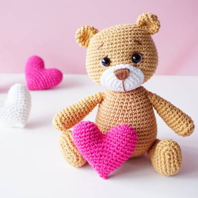 Häkelanleitung Bär Valentino - PDF Datei deutsch