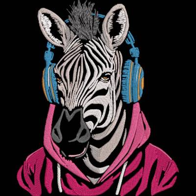 Zebra DJ cool Color Lichteffekt 24-26*15-16cm, JEF 20*17cm