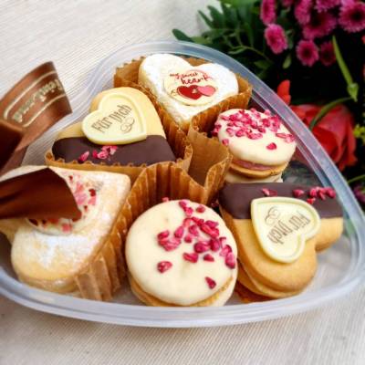 Sag es mit Herzen 350g (36Eur pro Kg) zu Valentinstag, Muttertag, Kekse und Plätzchen wie selbstgebacken von FeinLa