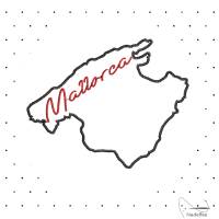 Stickdatei *Mallorca* 110x86 mm Maschinenstickmuster . dst exp hus jef pcs pes vip vp3 xxx