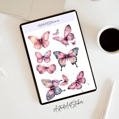 Butterfly rosa Set 1