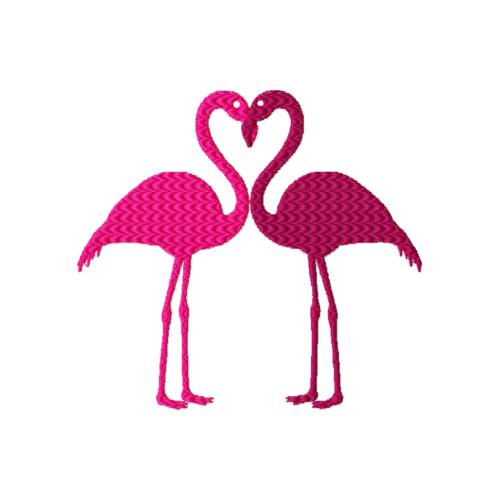 Stickdatei Flamingo - zwei Größen, Rahmen 10x10 und 13x18