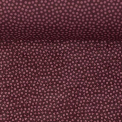 Baumwollwebware - unregelmäßige Punkte - bordeaux/altrosa - 11,00 EUR/m - 100% Baumwolle - Dotty - Swafing