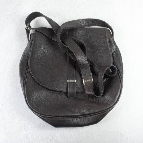 BREE-Tasche klassische Leder-Tasche im Stil einer Jagdtasche, braun, ca. 30 x 30 cm (B x H), außen wenige Nutzungsspuren