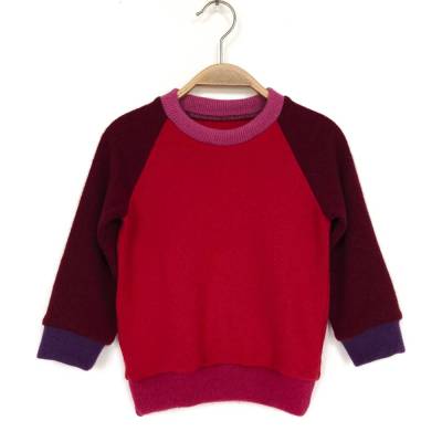 Kaschmirpullover Größe 92 Rottöne  / Upcycling Kinderpullover 100% recycelter Kaschmir