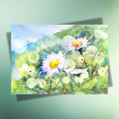 Gänseblümchen - Postkarte | Frühling | Sommer | Blumengruß | Lebensfreude | jederzeit