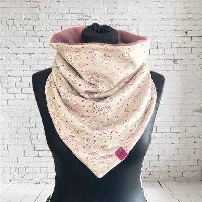 Dreieck Loop Schlupf Schal Einhorn Jersey und Alpenfleece ‍