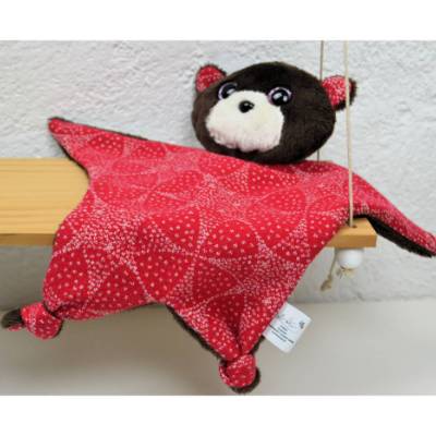 Cuties - Kuscheltuch Bär rot