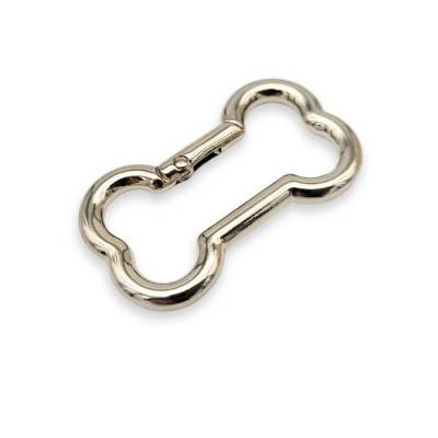 Karabiner Ring Knochen Silberfarben - 1 Stk. / 5 Stk. / 10 Stk.