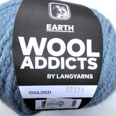  Wolle, Earth von WoolAddicts by LangYarns, Fb21, hellblau, babyblau, 50gr, Alpaca, Polyacryl, Wolle, LL65m, dick, weich