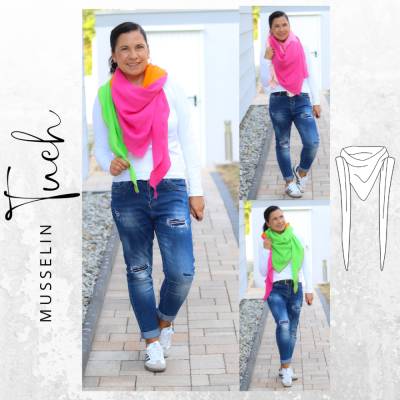 Ebook PDF Schnittmuster unisex MUSSELIN TUCH