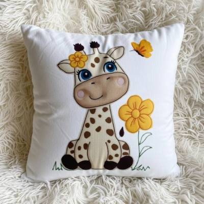 Stickdatei Giraffe Doodle Applikation – 3 Größen Set 735 für Stickmaschine