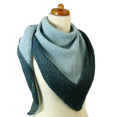 Zweifarbiges Dreieckstuch stricken – Anleitung mit Garter Tab Anschlag