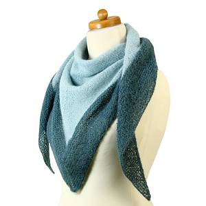 Zweifarbiges Dreieckstuch stricken – Anleitung mit Garter Tab Anschlag Bild 3