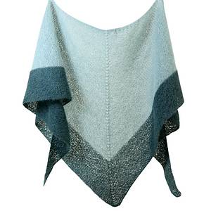 Zweifarbiges Dreieckstuch stricken – Anleitung mit Garter Tab Anschlag Bild 5