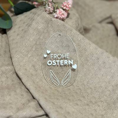 Acrylglas-Ei „Frohe Ostern“ – Edle Osterdeko mit UV-Direktdruck