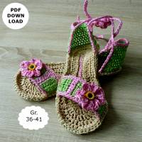 Häkelanleitung "Sandalen" Gr. 36-41