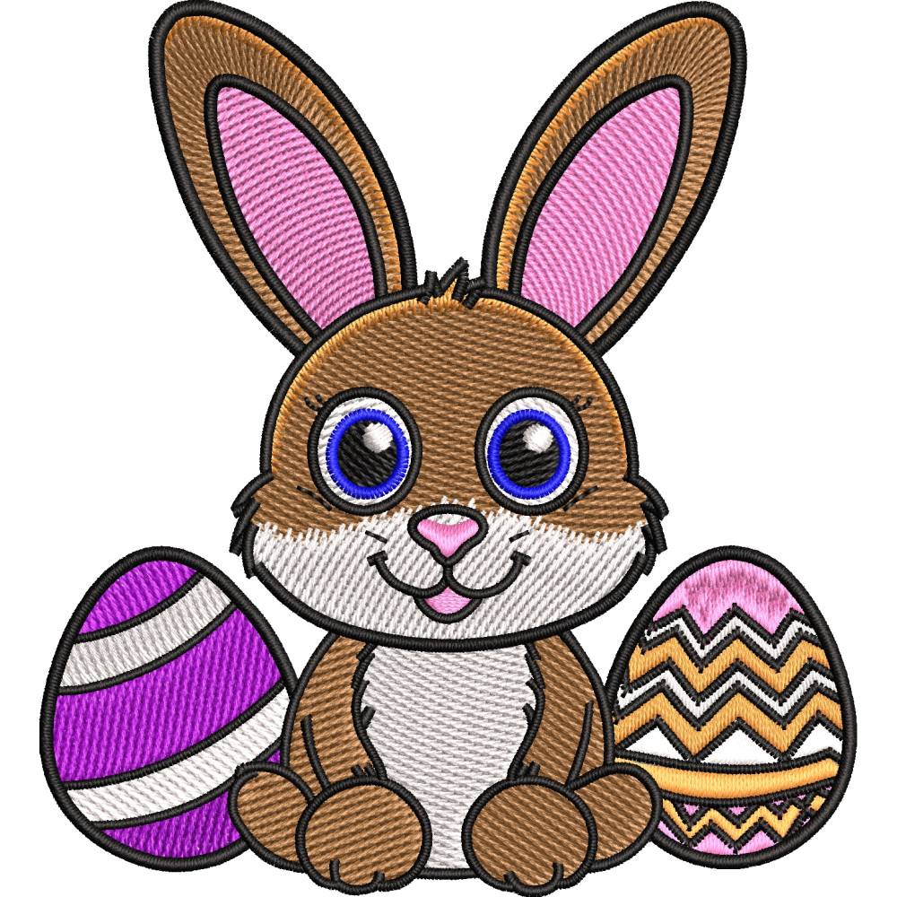Stickdatei Osterhase als Vollstick und ITH Bild 2
