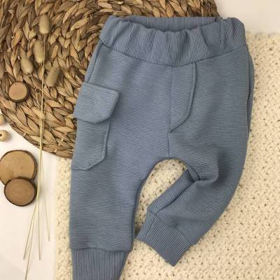 Babyhose, Baby Baggy, Größe 62, 74, Hose jeansblau, Hose mit Tasche