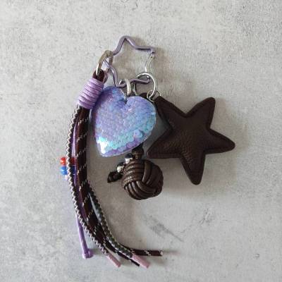 Taschenanhänger mit Stern und Big Charms  für deine Tasche oder auch als Schlüsselanhänger