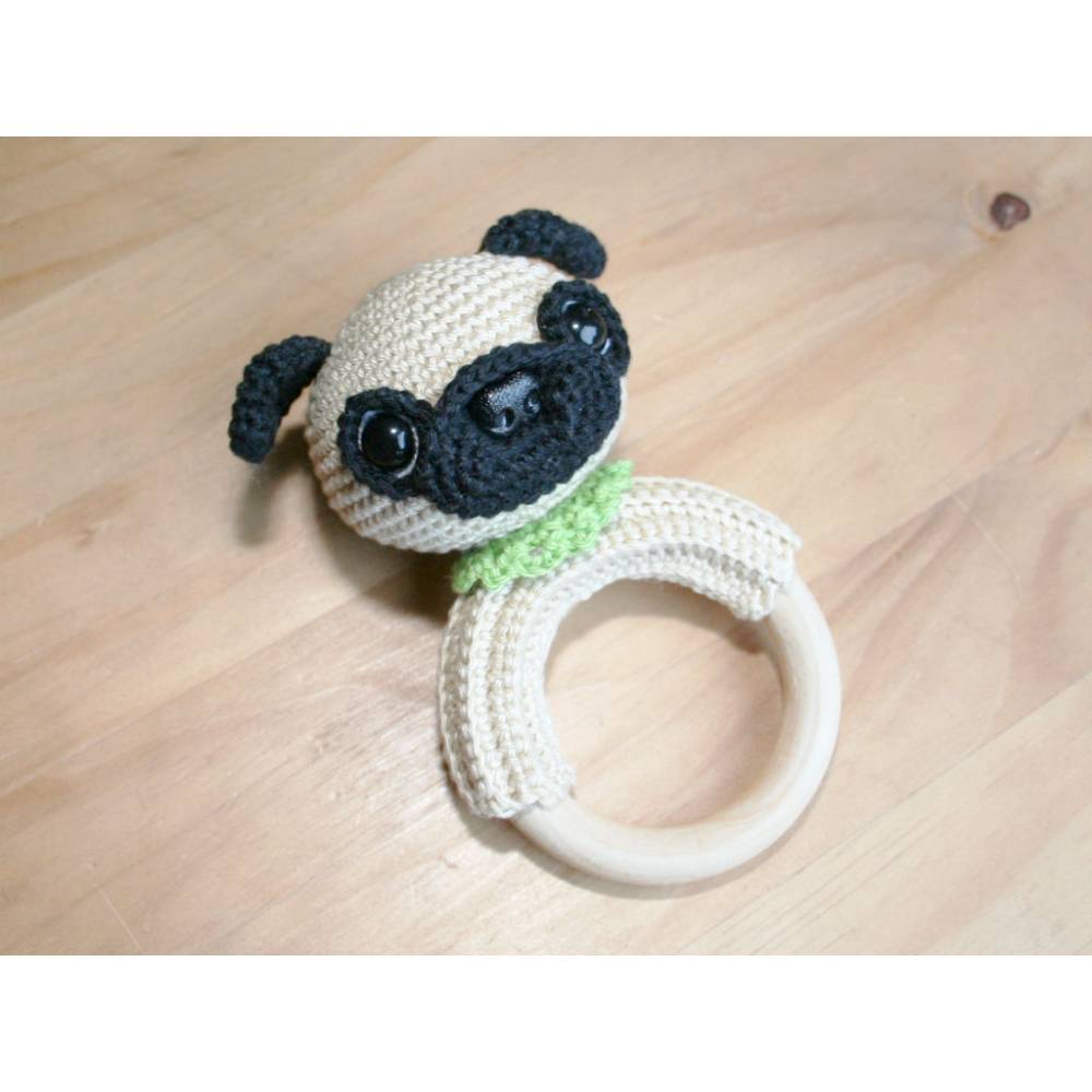 Mops - Rasselring, Greifring - Häkelanleitung Bild 3