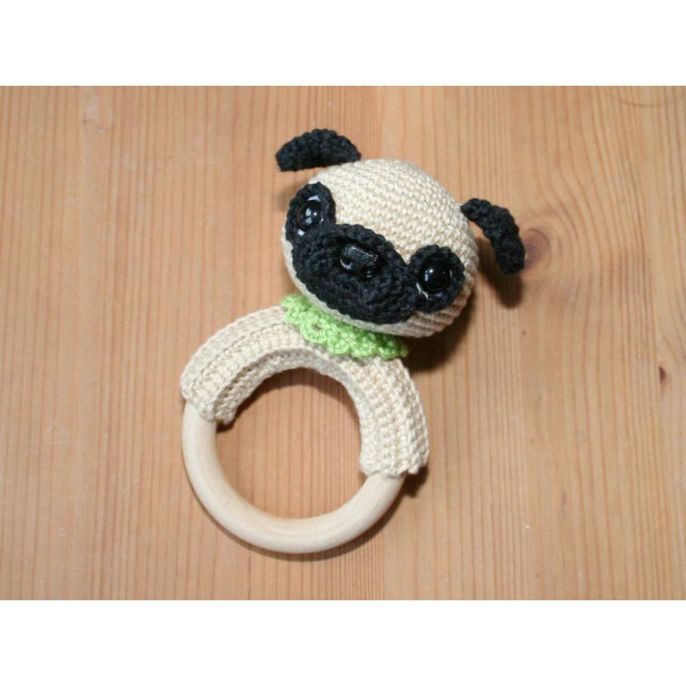 Mops - Rasselring, Greifring - Häkelanleitung Bild 5