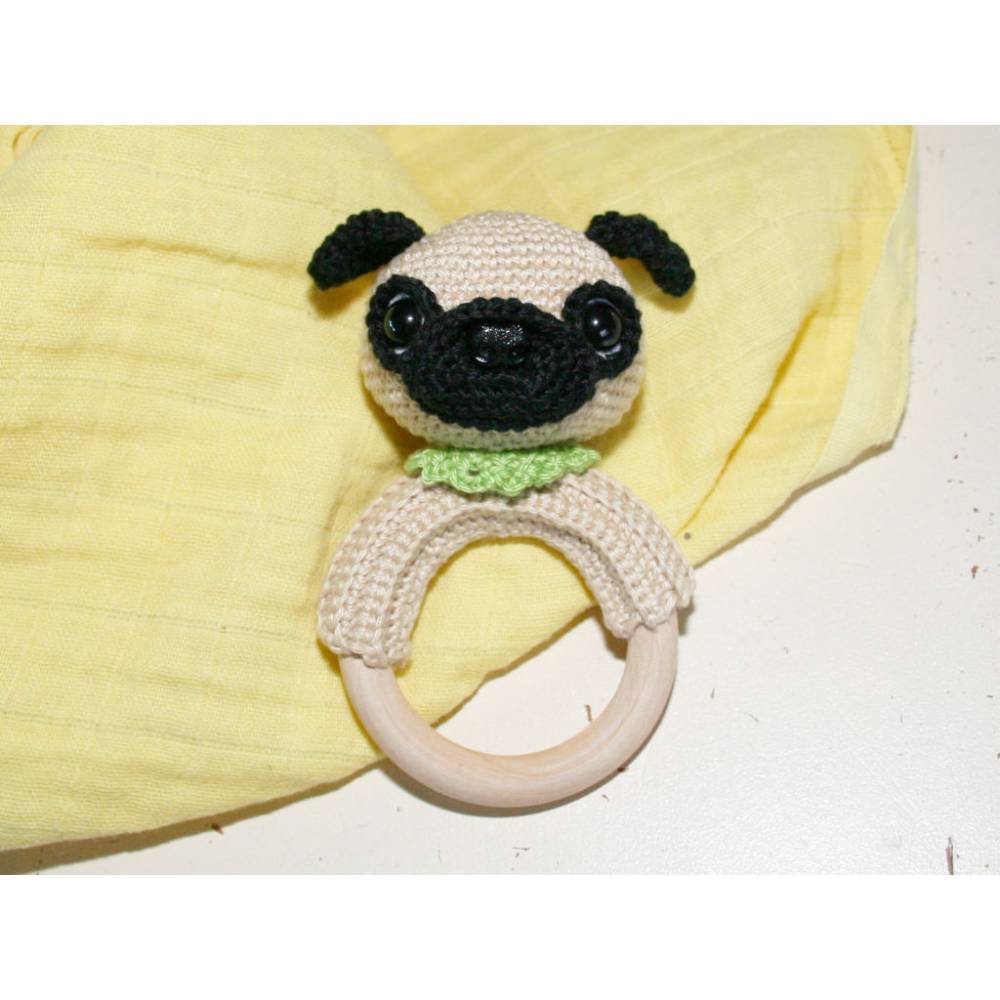Mops - Rasselring, Greifring - Häkelanleitung Bild 6