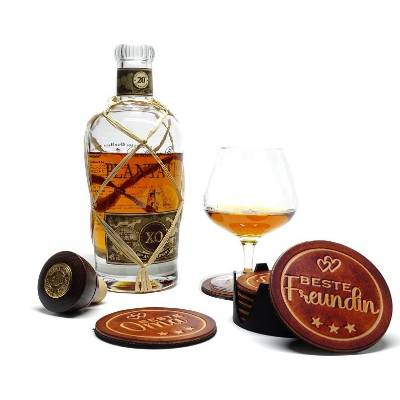 Runde Leder Untersetzer – Einzeln oder im Set – OX Antique – Best Family