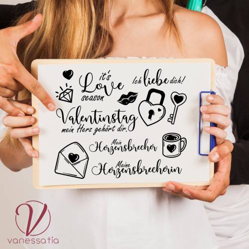 Valentinstagsset 2025 Plotten SVG DXF