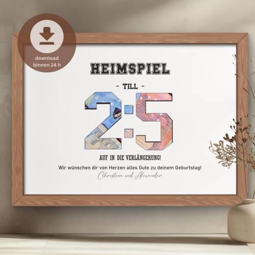 25. Geburtstag Geldgeschenk personalisiert | 25 Geburtstag Mann Geburtstagsgeschenk  | DIY Geld-Geburtstagskarte | PDF