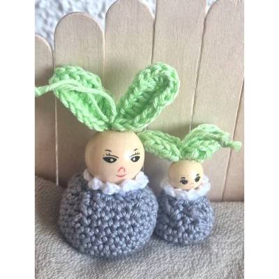 Schlüsselanhänger gehäkelt Osterhase groß und klein – Handgemachte Häschen als Geschenk