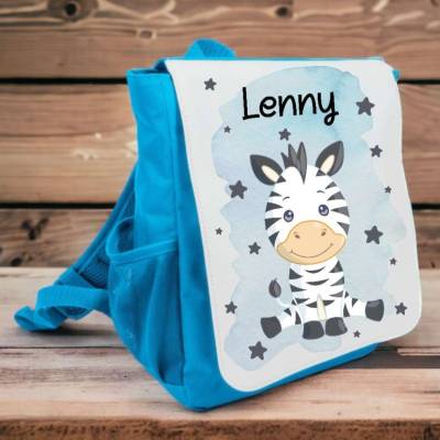 Kindergarten Rucksack mit Namen Zebra Jungen Kinderrucksack personalisiert Geschenk Kindergarten Start