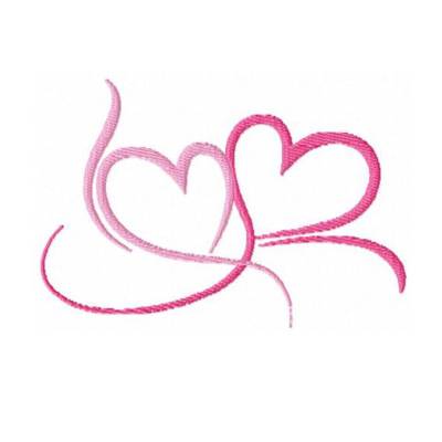 Stickdatei Herz Doppelherz 10x10 13x18 Hochzeit Liebe Valentinstag Hochzeitstag Verlobung