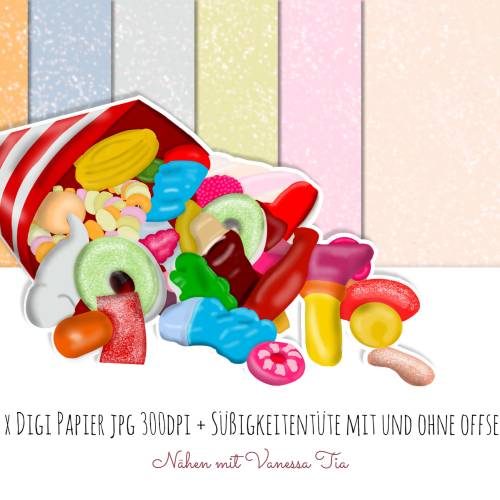 Digiset Süßigkeitentüte | Digistamp Stempel Digipaper PNG JPG