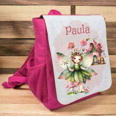 Kindergarten Rucksack mit Namen Fee Mädchen Kinderrucksack personalisiert Geschenk Kindergarten Kita Start 