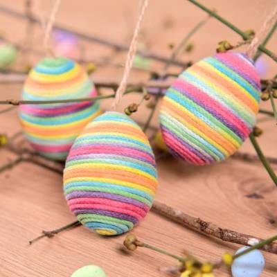 Makramee Ostereier Rainbow – farbenfrohe Frühlingsdeko für dein Osterfest