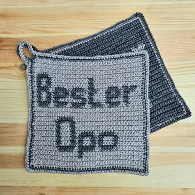 Häkelanleitung Topflappen "Bester Opal"