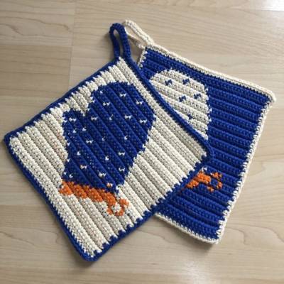Häkelanleitung Topflappen "Handschuh"
