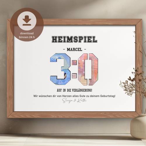 30. Geburtstag Geldgeschenk personalisiert | 30 Geburtstag Mann Geburtstagsgeschenk  | DIY Geld-Geburtstagskarte | PDF