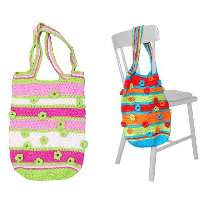 Tasche - Blümchen mit Durchblick - Häkelanleitung