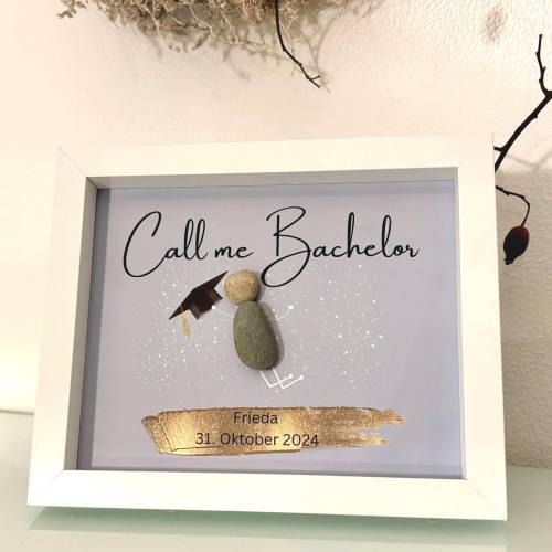 Geschenk Bachelor Master Abschluss, Steinbild Bachelor, Master, Geschenk zum Abschluss