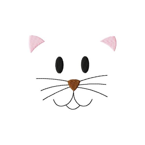 Stickdatei "Gesicht Katze" 10x10 cm Applikation