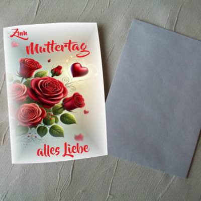 Muttertag, Glückwunschkarte, Klappkarte, Glückwünsche,