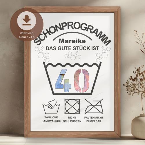 40. Geburtstag Geldgeschenk personalisiert | 40 Geburtstag Frau Geburtstagsgeschenk  | DIY Geld-Geburtstagskarte | PDF