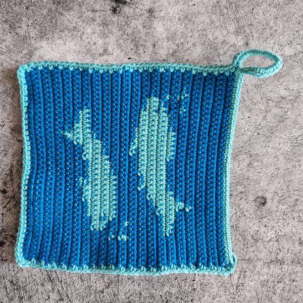 Häkelanleitung Topflappen "Fische" Bild 2