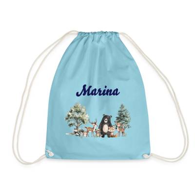 Turnbeutel personalisiert "Süße Waldtiere" Kindertasche, Turnbeutel, Kindergartentasche, Sporttasche, Turntasch