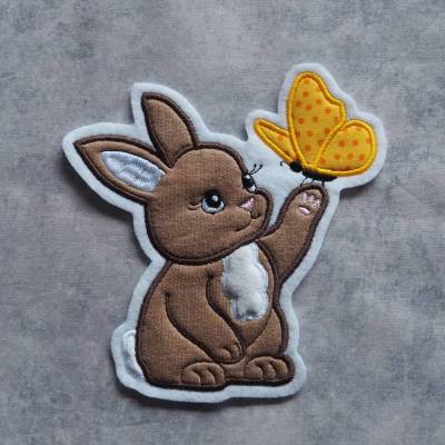 Hase Häschen Applikation niedlicher Hase Aufnäher