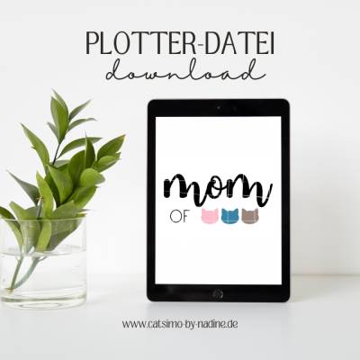 Plotterdatei "mom of cats" | SVG JPEG PNG