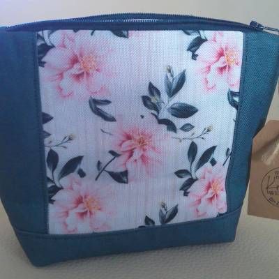 Kosmetiktasche, KrimsKrams-Bag "Pfingstrose"
