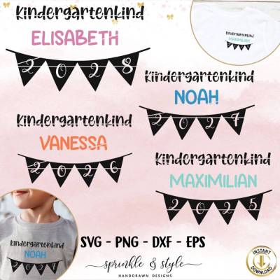 Plotterdatei Kindergartenkind Plotterdatei Kita, svg, Einschulung svg Kitastart, Schulanfang Sprüche - Cricut, png,